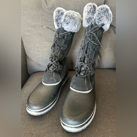 Khombu Women’s Black Winter Snow Boots size 11 - Picture 3 of 6